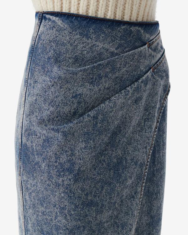 Iro JUPE MIDI EN JEAN DÉLAVÉ BLU34
