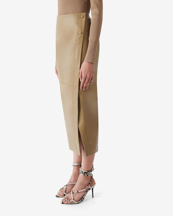 Iro JUPE PORTEFEUILLE EN CUIR BLA01