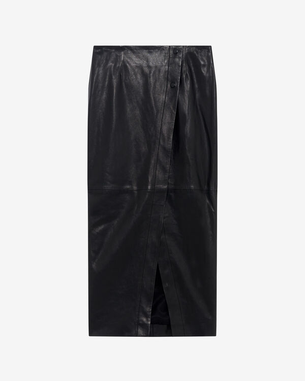 iro JUPE PORTEFEUILLE EN CUIR BLA01