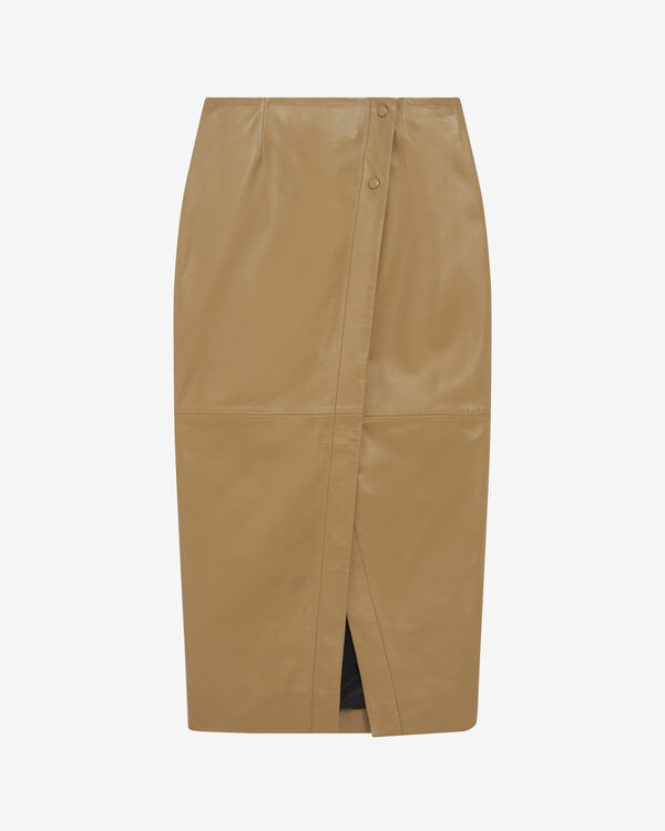 iro JUPE PORTEFEUILLE EN CUIR BLA01