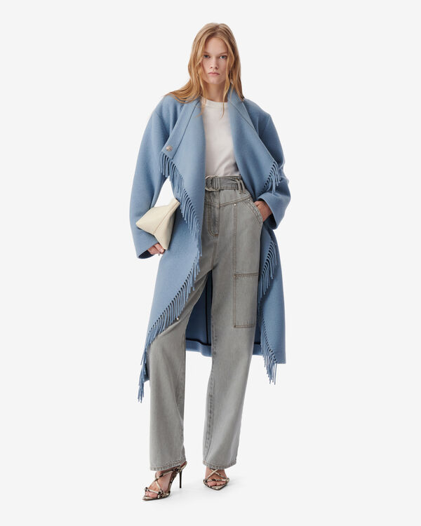 Iro MANTEAU À FRANGES BLU13
