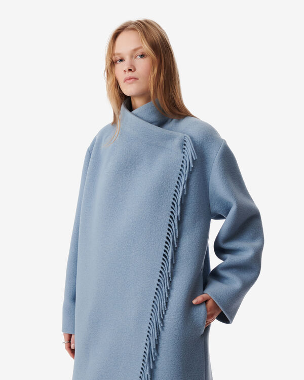 Iro MANTEAU À FRANGES BLU13