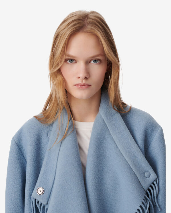 Iro MANTEAU À FRANGES BLU13