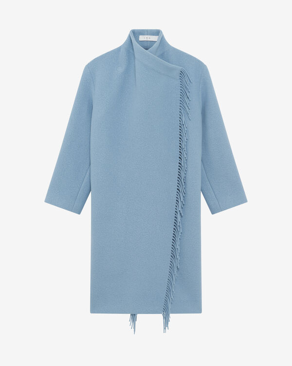 iro MANTEAU À FRANGES BLU13