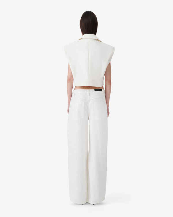 Iro PANTALON À SEQUINS WHI01