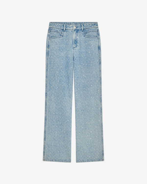iro PANTALON À STRASS BLU56