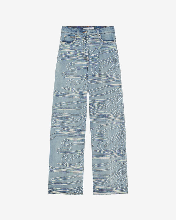 iro PANTALON BRODÉ EN DENIM BLV09