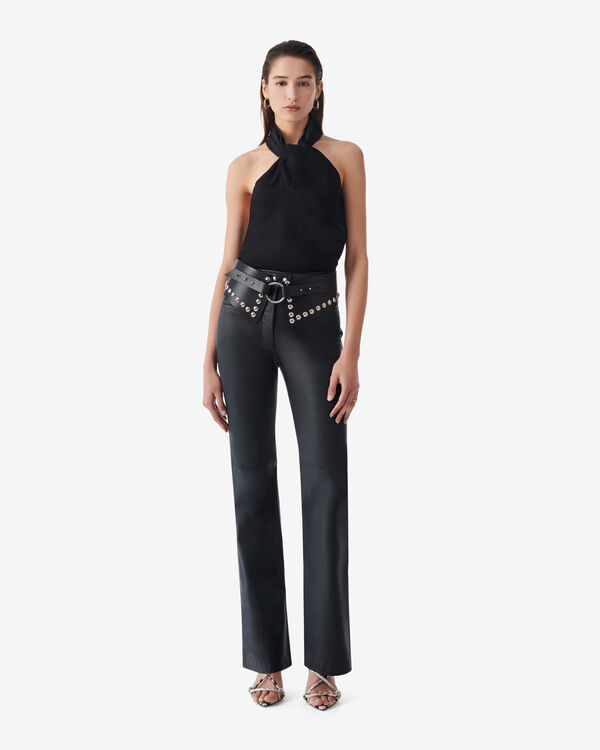 Iro PANTALON EN CUIR BLA01