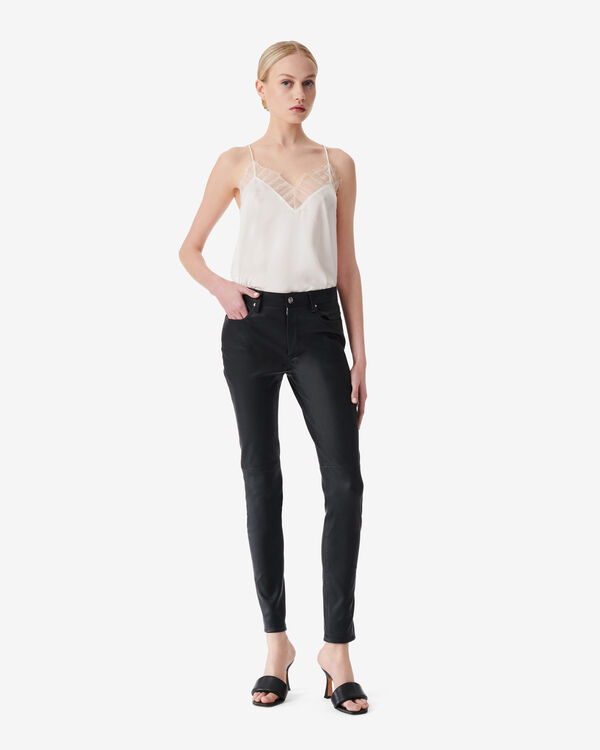 Iro PANTALON EN CUIR BLA01