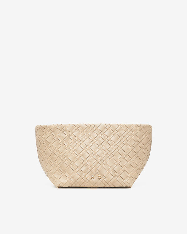 iro POCHETTE TRESSÉE EN CUIR BEI70