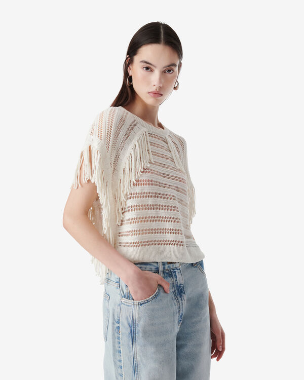 Iro PULL À FRANGES WHI01