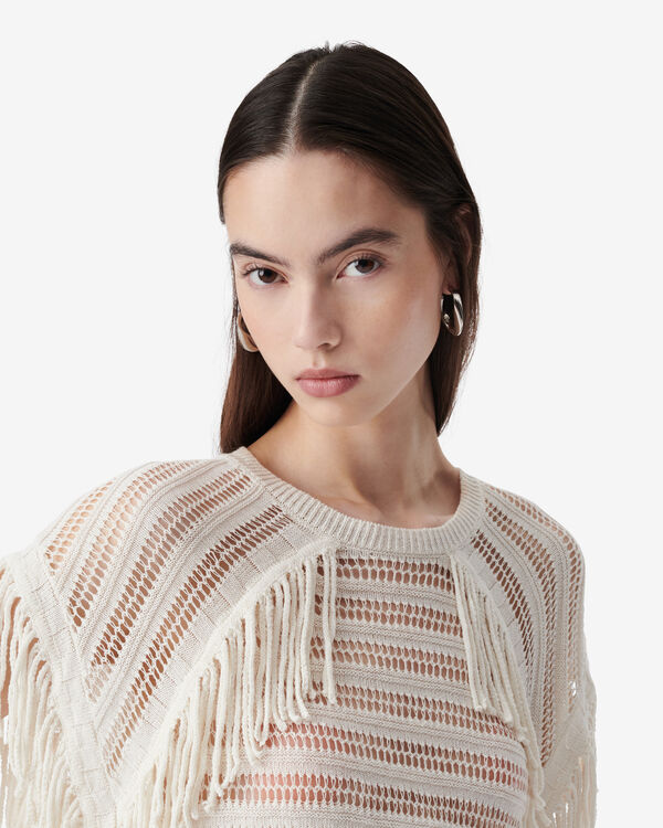 Iro PULL À FRANGES WHI01