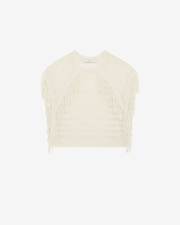 iro PULL À FRANGES WHI01