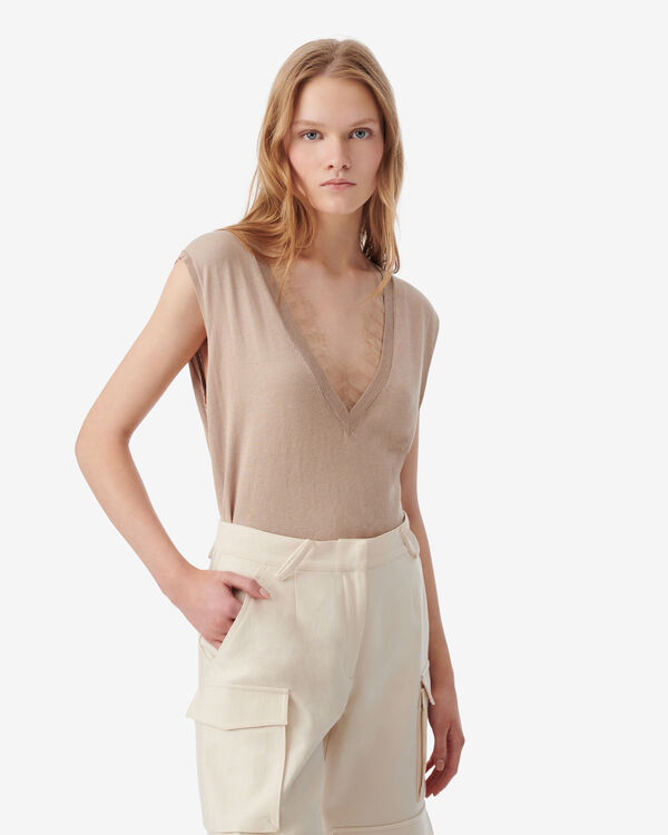 Iro PULL COL V BEI37