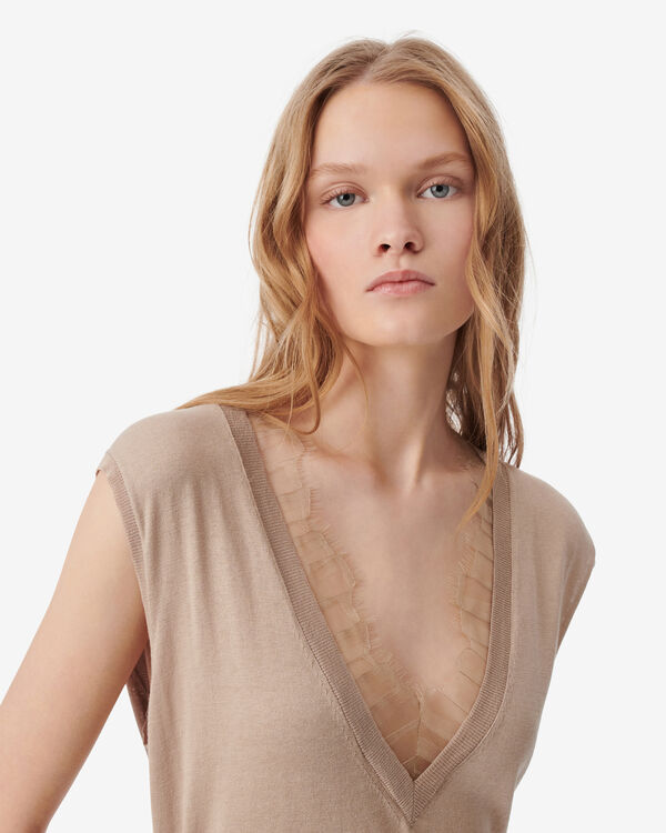 Iro PULL COL V BEI37