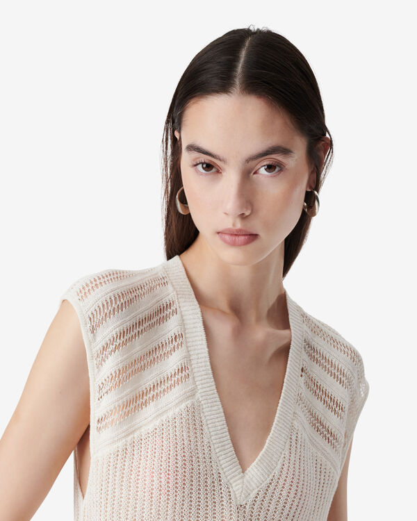 Iro PULL EN MAILLE COL V WHI01