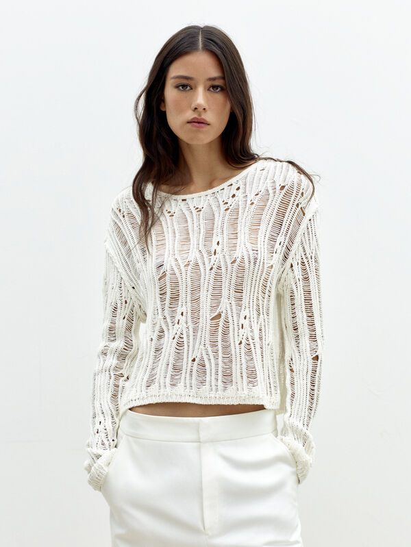 Iro PULL EN MAILLE LÂCHÉE WHI01