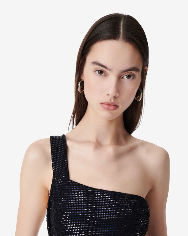 Iro ROBE ASYMÉTRIQUE À PAILLETTES BLA11
