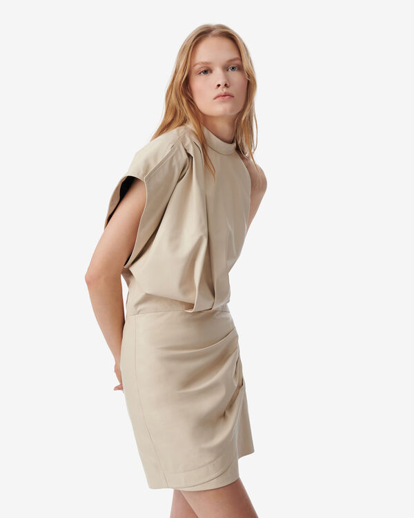 Iro ROBE ASYMÉTRIQUE EN CUIR ECR01