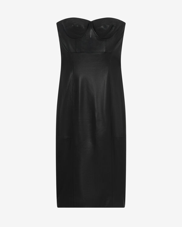 iro ROBE BUSTIER EN CUIR BLA01