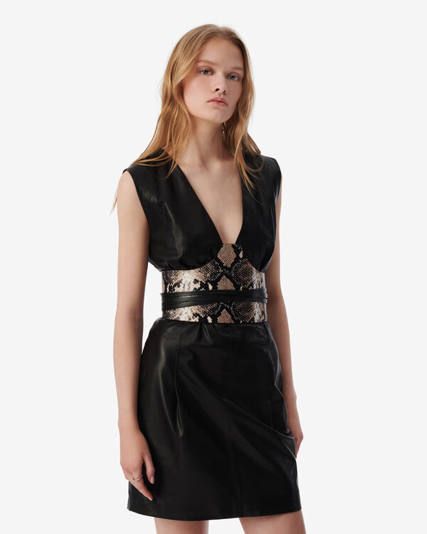 Iro ROBE EN CUIR BLA01