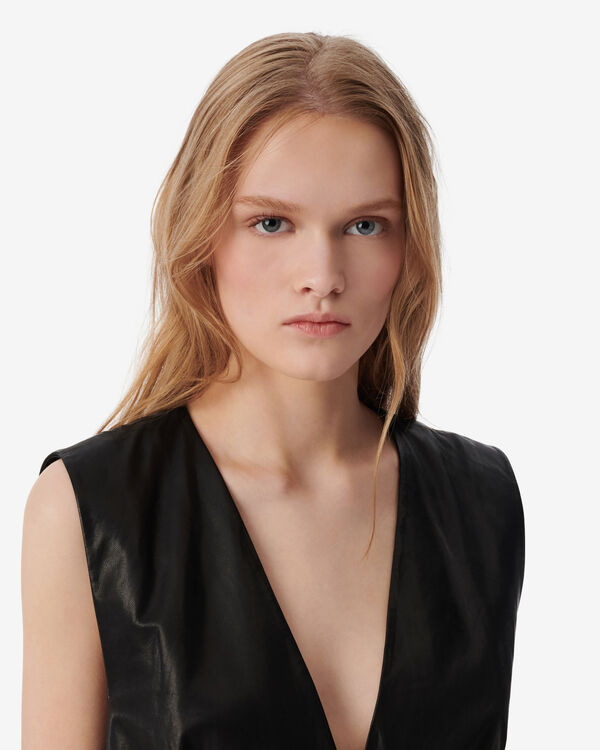 Iro ROBE EN CUIR BLA01