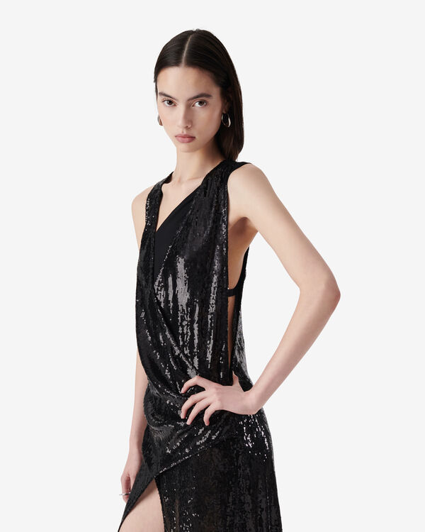 Iro ROBE LONGUE À SEQUINS BLA01