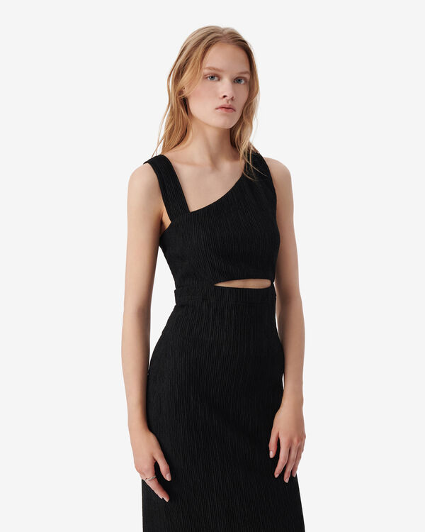 Iro ROBE MIDI ASYMÉTRIQUE BLA01