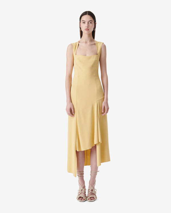 Iro ROBE MIDI ASYMÉTRIQUE BLA01