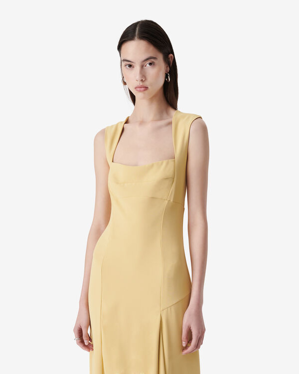 Iro ROBE MIDI ASYMÉTRIQUE BLA01