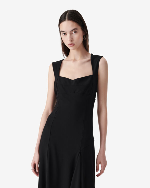 Iro ROBE MIDI ASYMÉTRIQUE BLA01