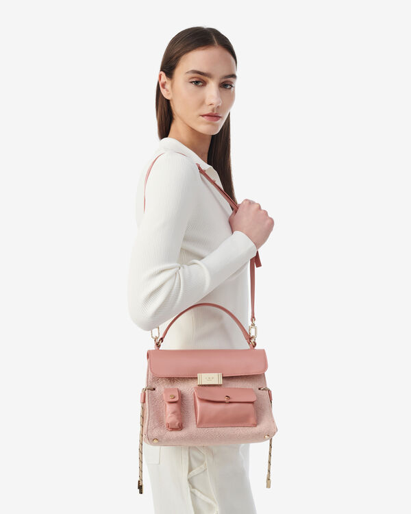 Iro SAC BANDOULIÈRE EN LIN BLU10