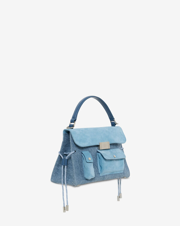 Iro SAC BANDOULIÈRE EN LIN BLU10