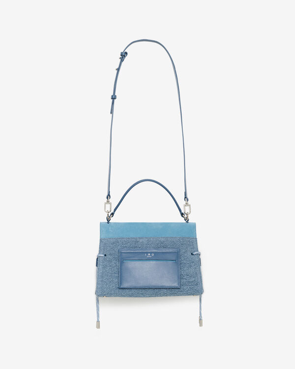 Iro SAC BANDOULIÈRE EN LIN BLU10