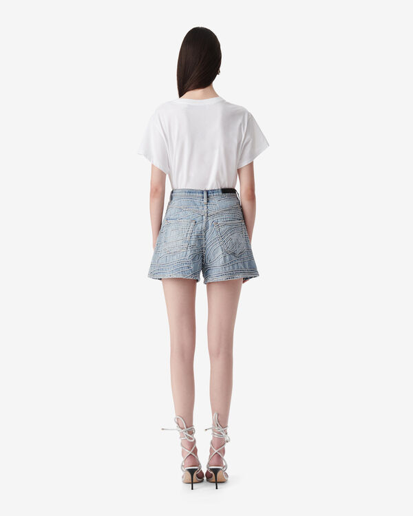 Iro SHORT BRODÉ EN DENIM BLV09