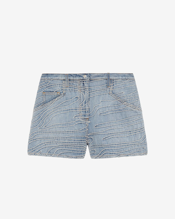 iro SHORT BRODÉ EN DENIM BLV09