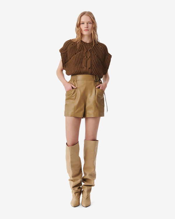Iro SHORT EN CUIR BEI87