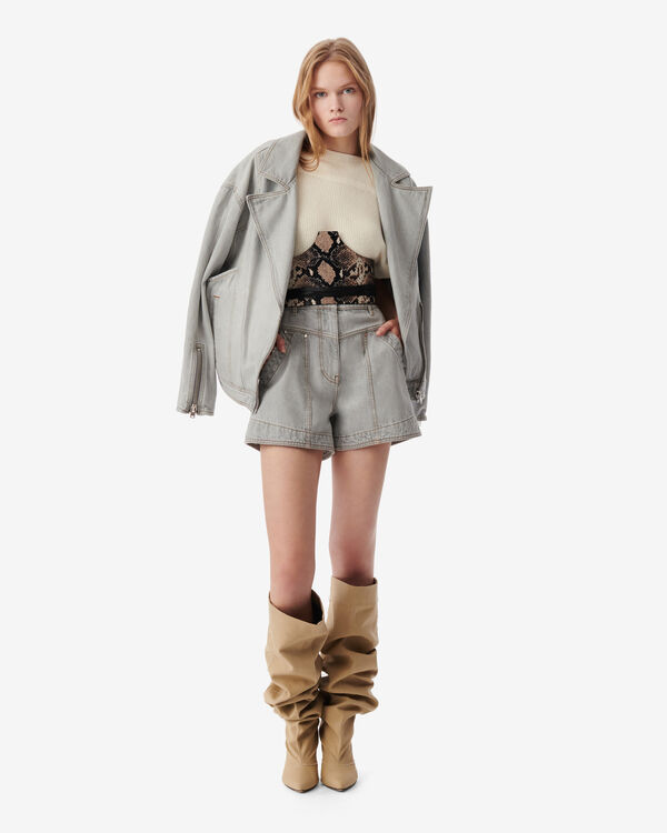 Iro SHORT TAILLE HAUTE GRY02