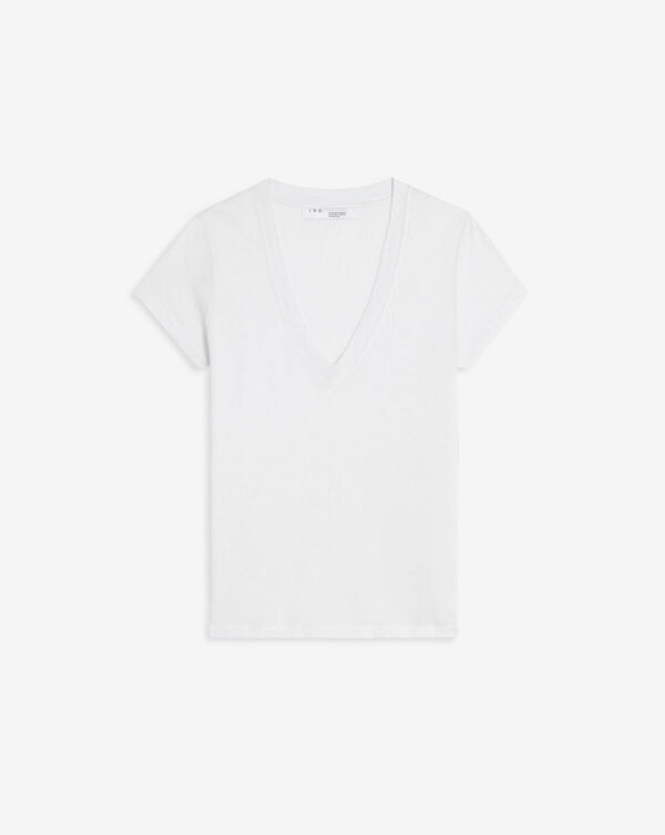 iro T-SHIRT EN LIN COL V BLA01