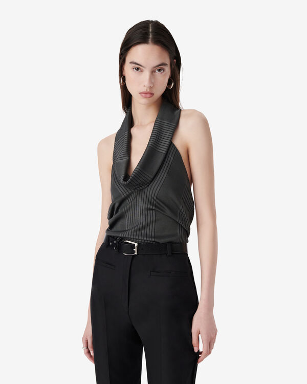 Iro TOP À COL DRAPÉ GRY36