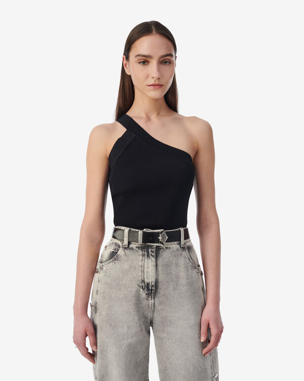 Iro TOP ASYMÉTRIQUE CÔTELÉ BLA01