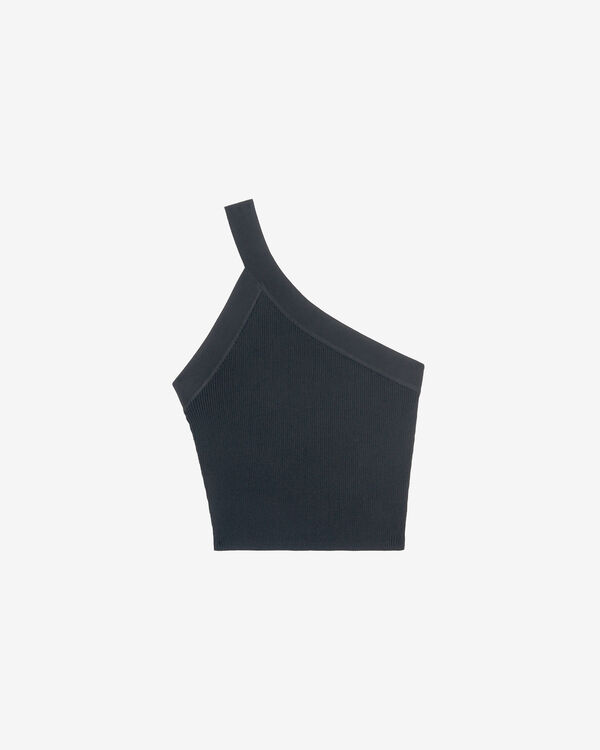 iro TOP ASYMÉTRIQUE CÔTELÉ BLA01