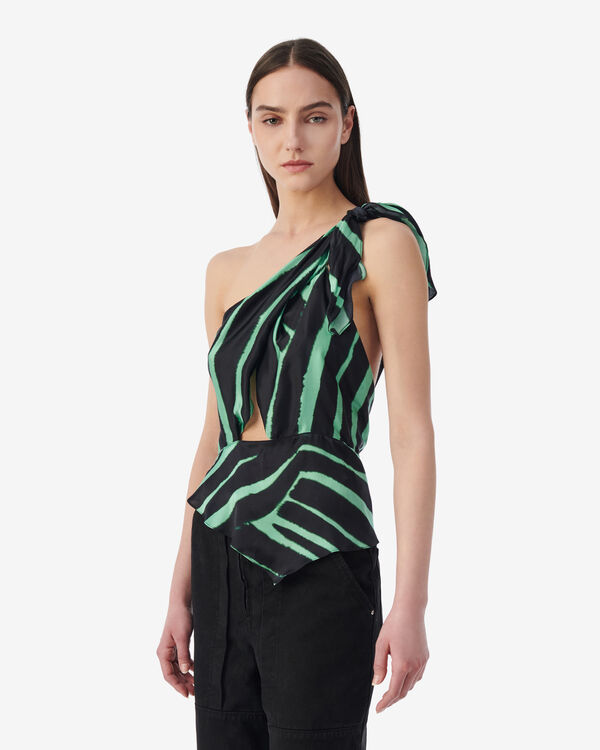 Iro TOP ASYMÉTRIQUE EN SOIE GRE63