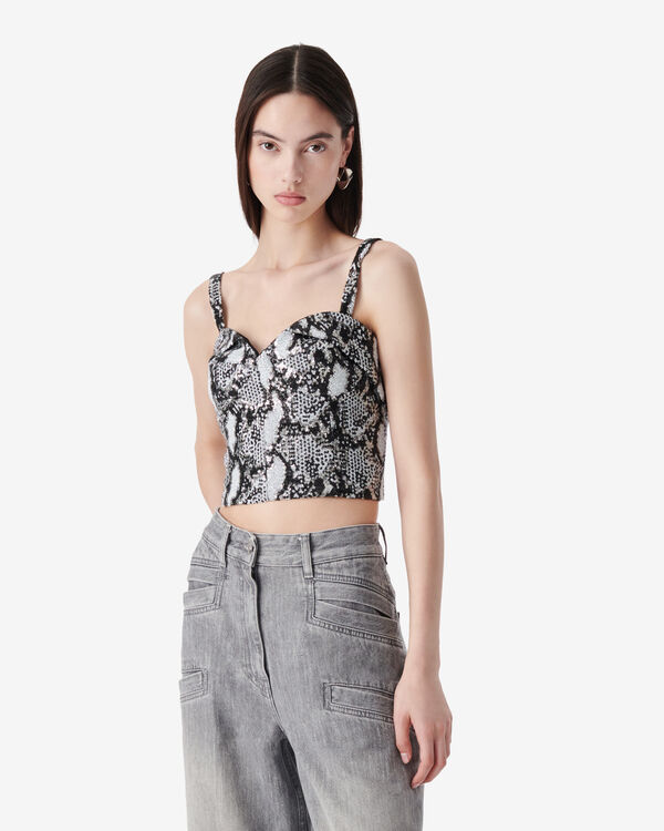 Iro TOP CORSET À SEQUINS BLA80