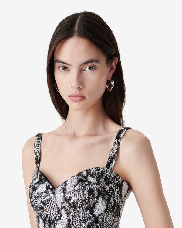 Iro TOP CORSET À SEQUINS BLA80