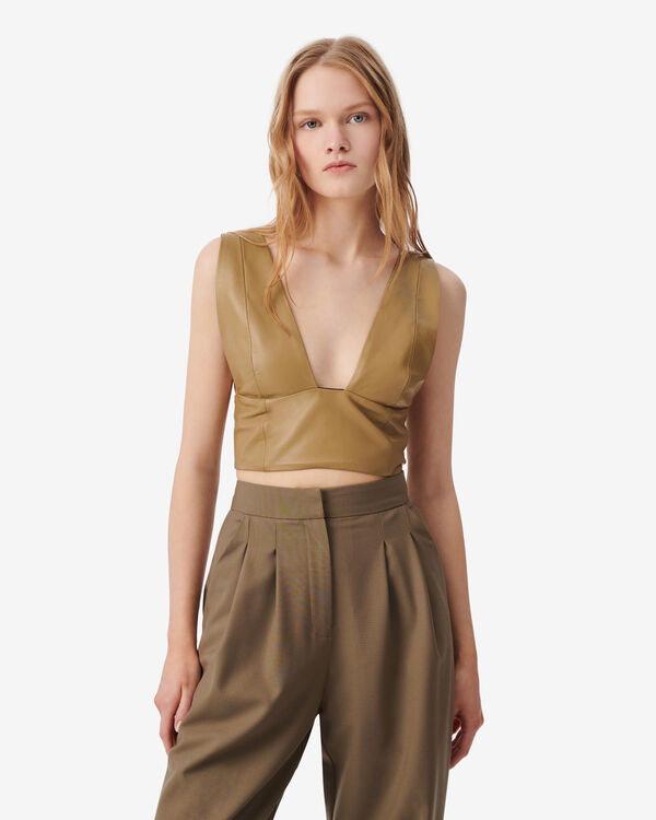 Iro TOP COURT EN CUIR BLA01