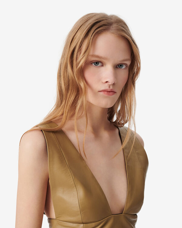 Iro TOP COURT EN CUIR BLA01