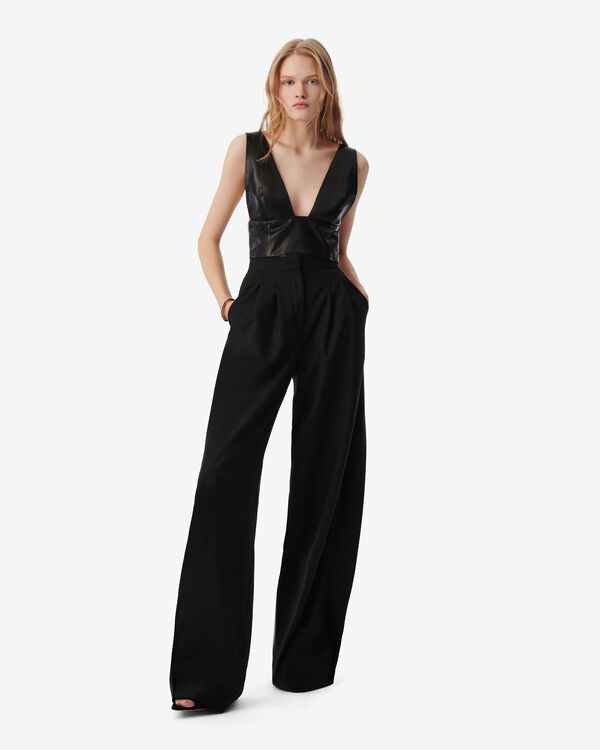 Iro TOP COURT EN CUIR BLA01