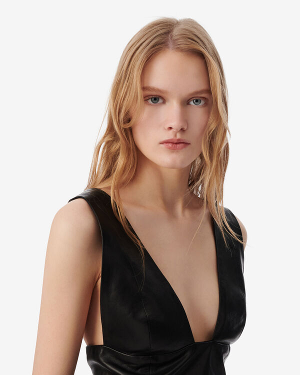 Iro TOP COURT EN CUIR BLA01