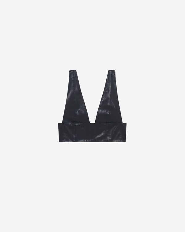 iro TOP COURT EN CUIR BLA01